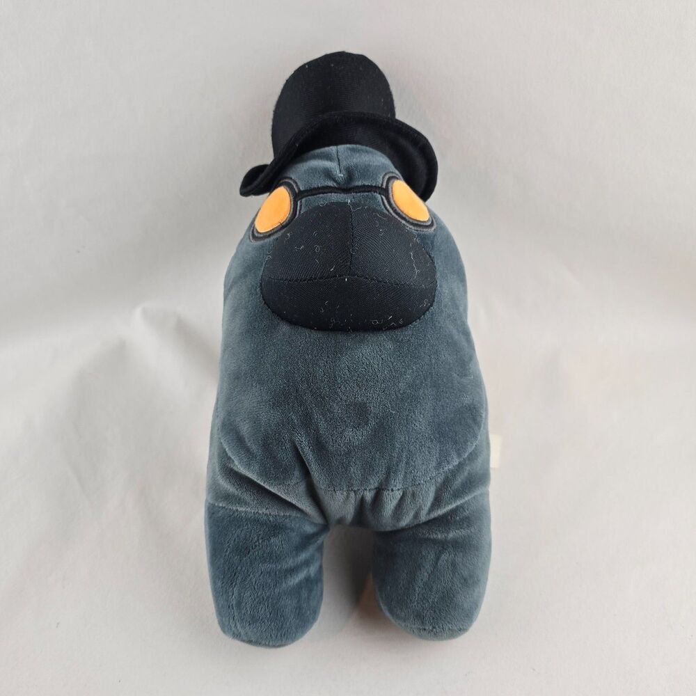 Among Us Plush Gray Crewmate Top Hat Edition Soft Stuffed Toy Gamer Gift